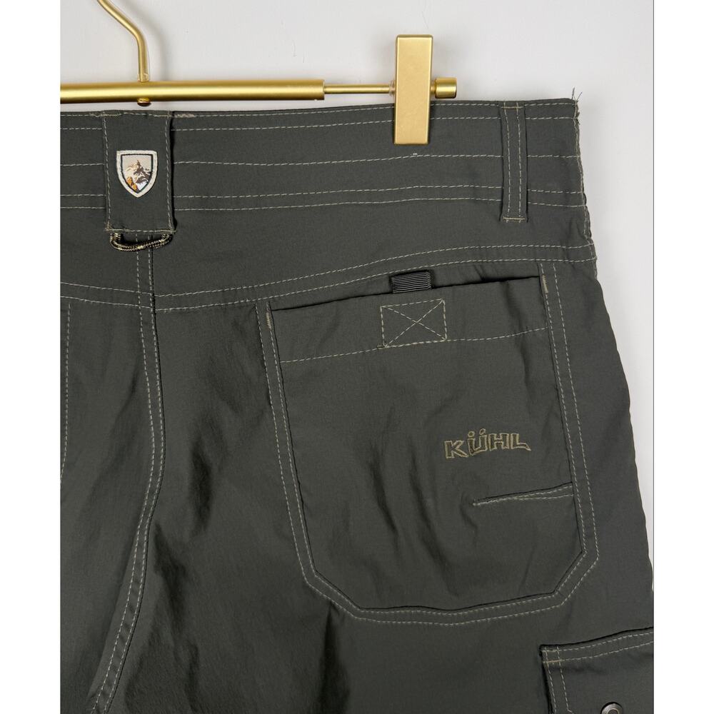 KUHL Renegade Cargo Shorts Green Men’s 36 Nylon Stretch Hiking Outdoor Utility - Picture 5 of 8